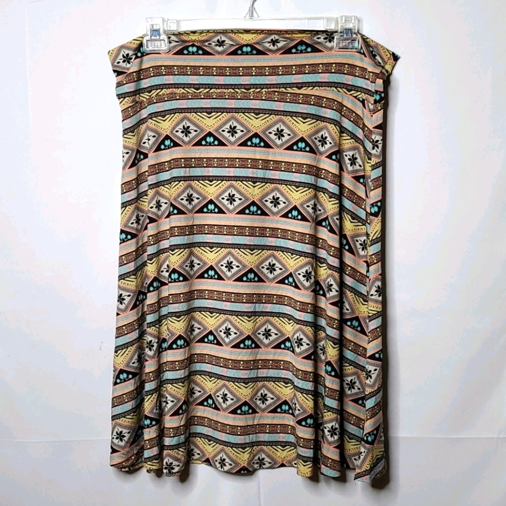 Lularoe diamond pattern flowy skirt sz 2XL